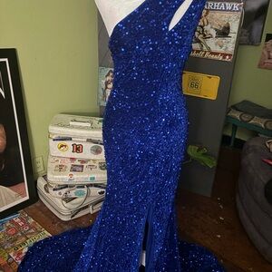 Stunning Blue Sequin Gown